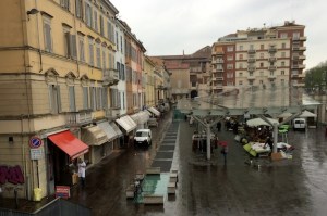 The rain thhis week kept buyers, and sellers away from the outdoor market in Parma.
